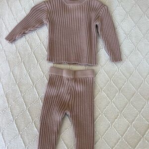 Luna + Luca Cozy Baby Ribbed pull over and leggings